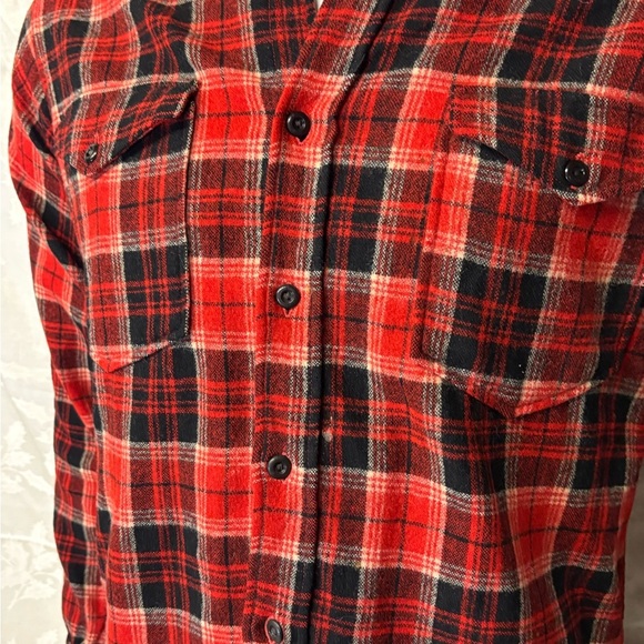 Plaid Red and Black Shirt - Picture 3 of 10